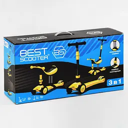 Самокат-велобіг 3 в 1 Best Scooter 32х14х61-75 см Салатовий 000231683 - мініатюра 2