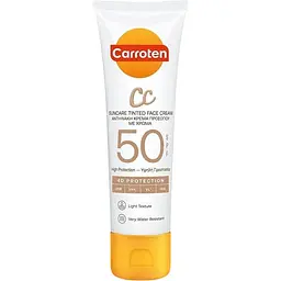 Сонцезахисний крем для обличчя Carroten CC SPF50 50 мл