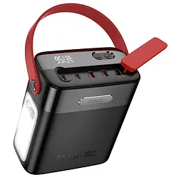 Портативний ЗП Power Bank Hoco J143 Title 22.5W+PD20W 80000 mAh Black - мініатюра 5