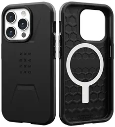 Чохол протиударний UAG Civilian MagSafe 114275114040 (Original) для iPhone 15 Pro (6.1") Black