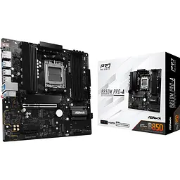 Материнська плата ASRock B850M Pro-A (AM5/B850, 4*DDR5, PCIex16, HDMI/DP, 4xSATA,3xM.2, 2.5GLan, mATX) (B850M Pro-A) - мініатюра 2