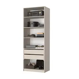Шафа 2-дверна з антресоллю MebelStar Оскар ДСП BL-B, блок шухляд+полиці 80x52x260 см Дуб рістрето (MBS-4814) - мініатюра 2