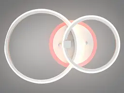 Люстра стельова Diasha 2526/2WH LED 3color біла 2 кільця пульт - мініатюра 2