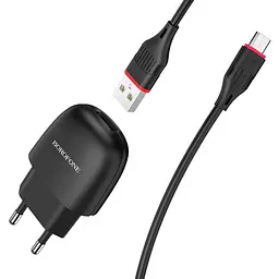 Зарядний набір блок із кабелем micro-USB Borofone BA49A Vast power чорний
