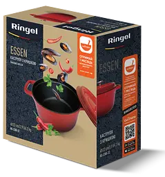 Каструля чавунна Ringel Essen з кришкою 22 см (2.9 л) (RG-2300-22) - мініатюра 10