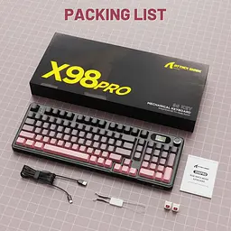 Ігрова клавіатура ATTACK SHARK X98 PRO , Рожевий - мініатюра 9