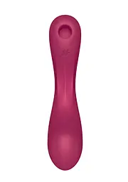 Вакуумний стимулятор клітора з вібрацією Satisfyer Curvy Trinity 1 бордовий - мініатюра 6