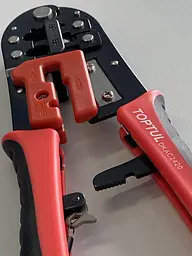 Кліщі для обтиску та зачистки проводів (RJ11/RJ12/RJ45) тріскачкові Toptul hoz0008892 - мініатюра 3