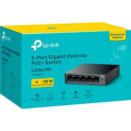 Комутатор TP-Link 5-портовий гігабітний комутатор, LS105GP (LS105GP) - мініатюра 4