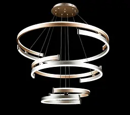 Люстра стельова LED Splendid Ray L8503/800+600+400/3, 6 ламп, 50-150 см, діаметр 80 см, сучасний стиль для дому - мініатюра 4