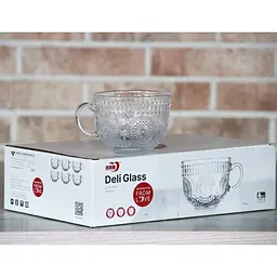 Набір чашок скляних Deli Glass Madison 440 мл 6 шт. (87ZB322B/6) - мініатюра 8
