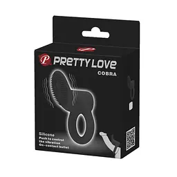 Ерекційне кільце - Pretty Love Cobra Penis Ring Black - мініатюра 2