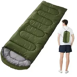 Зимовий спальний мішок-ковдра з капюшоном 2, 1х0, 75 см 400 г / м.кв