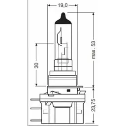 Автолампа Osram галогенова 55/15W (OS 64176) - мініатюра 3
