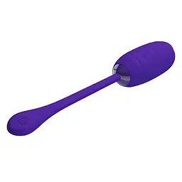 Віброяйце Pretty Love Kirk Super Soft Silicone 19.7 см (синій) - мініатюра 5