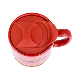 Керамічний кавовий кухоль OldBro Red 414 мл з корковим дном і кришкою - мініатюра 4