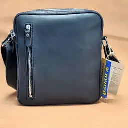 Чоловіча шкіряна сумка через плече GS 22*20*7 см чорна (БМ 001 черн) 200 - мініатюра 2