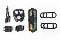 Велосипедна фара задня West Biking YP0701314 22 Led 80 Lm USB 700 mAh дистанційна з сигналами повороту 9х3х3 см (G0001102) - мініатюра 3