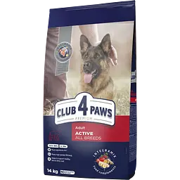 Набір: Сухий корм для дорослих собак усіх порід Club 4 Paws Premium Active 14 кг + вологий корм для собак Baskerville Яловичина 1.6 кг (2 шт. х 800 г) - мініатюра 2