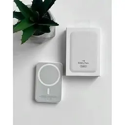 Зовнішній бездротовий акумулятор Foxconn Power Bank MagSafe Battery Pack білий магсейф A2384 - мініатюра 5
