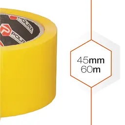 Пакувальна клейка стрічка Polax, жовта 45 мм × 60 м (101-118) - мініатюра 2