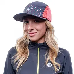 Кепка Buff Run Cap r-liw multi Чорний-Червоний - мініатюра 3