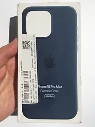 Оригінальний силіконовий чохол для iPhone 15 Pro Max Apple Silicone Case with MagSafe Storm Blue MT1P3ZM/A - мініатюра 7