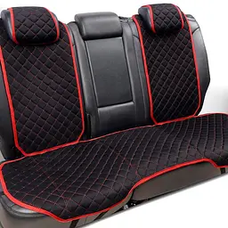 Накидки для сидінь задні Алькантара Verona Premium L Чорні-Червона Нитка (Оригінал)