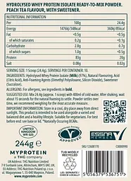 Протеїн MyProtein Clear Whey Isolate Peach Tea 244 г - мініатюра 2