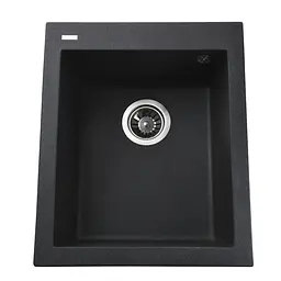Гранітна мийка Globus Lux Lama графіт 410x500 мм А0001, Графит