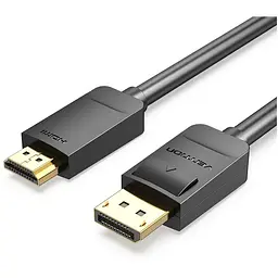 Кабель мультимедійний DisplayPort M to HDMI M 1.5m black Vention (HADBG)