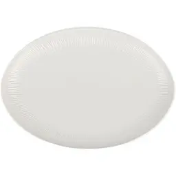 Тарілка МВМ My Home Промінь овальна 35.4x25.1 см біла (KP-110 L WHITE)