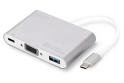 Хаб USB-C > VGA/USB-A/USB-C Digitus teh0018495