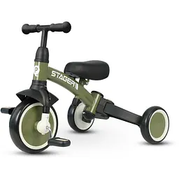 Велосипед біговел з ручкою Qplay Stager 3 в 1 Dark Green (T80STAGERDarkGreen) - мініатюра 2