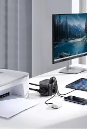 Мережевий зарядний пристрій Baseus Power Combo Cube Power Strip 3AC+2USB+2Type-C 30W 1.5m E00066400117-00 Black - мініатюра 8