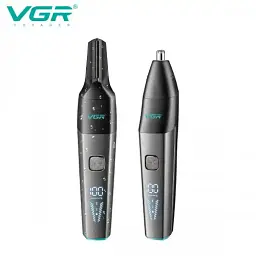 Акумуляторний тример для носа та вух + 2 насадки, VGR V-603 / Машинка для стрижки волосся в носі - мініатюра 3