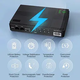Безперебійник UPS для WI-Fi роутера 10400maH підтримує 5/9/12V (до 10 годин роботи) - мініатюра 8