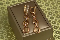 Сережки Xuping Jewelry підвіски Аркадія 5,5 см золотисті