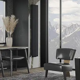 Радіатор дизайнерський Ideale Adele 12 5/1800/295 чорний, Чорний - мініатюра 4
