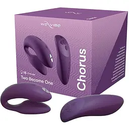 Смарт-вібратор для пар We-Vibe Chorus Purple сенсорне керування вібраціями стисненням пульта - мініатюра 10