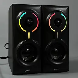 Настільні колонки Jedel S-570 з LED підсвічуванням 2x3W та bluetooth адаптером чорний - мініатюра 3