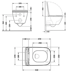 Унітаз підвісний Qtap Gemini Ultra Quiet, з сидінням Slim Duroplast/ Soft-close/ Quick Release QT2533076EUQW - мініатюра 9