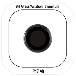 Захисне скло Metal Classic на камеру (у упак.) для Apple iPhone 17 Air (6.5) Чорний / Black