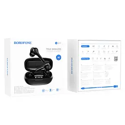 Навушники Borofone BW11 Graceful sound true wireless BT headset Black - мініатюра 3