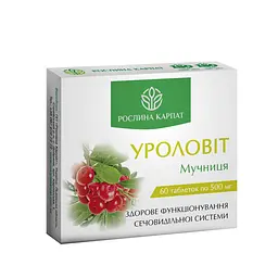 Уроловіт від запалення нирок і сечовивідних шляхів Рослина Карпат 60 таб