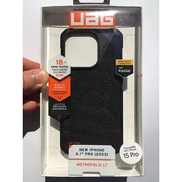 Оригінальний протиударний чохол UAG Metropolis LT MagSafe для iPhone 15 Pro (6.1") Kevlar Black 114277113940 - мініатюра 2