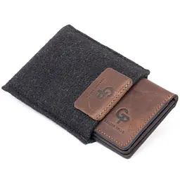 Візитниця з обкладинкою для ID-паспорта з натуральної шкіри Grande Pelle 11292 коричнева - мініатюра 7