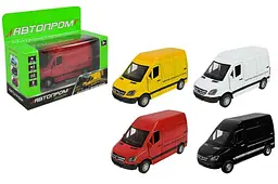 Іграшковий мікроавтобус металевий Mercedes-Benz Sprinter 1:32 Автопром світлозвукові ефекти AP7544ABCD, 4 кольори
