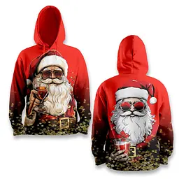 Худі спортивне з 3D принтом Santa Party Vibes 31506 XL