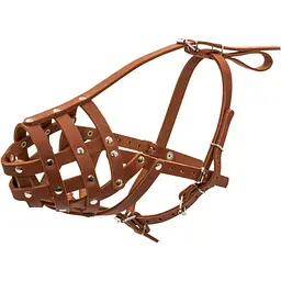 Намордник Collar твердий №5, 32 см, доберман, вівчарка, сеттер великий, коричневий